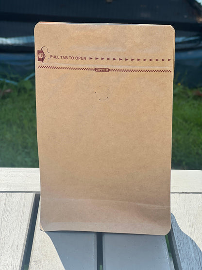 Coffee bag brown 250g ventil and zipper for freshest coffee